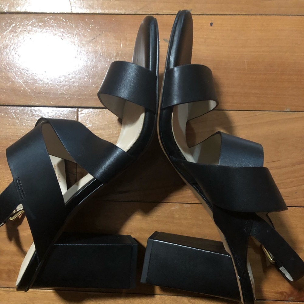 Cole Haan black strap heels